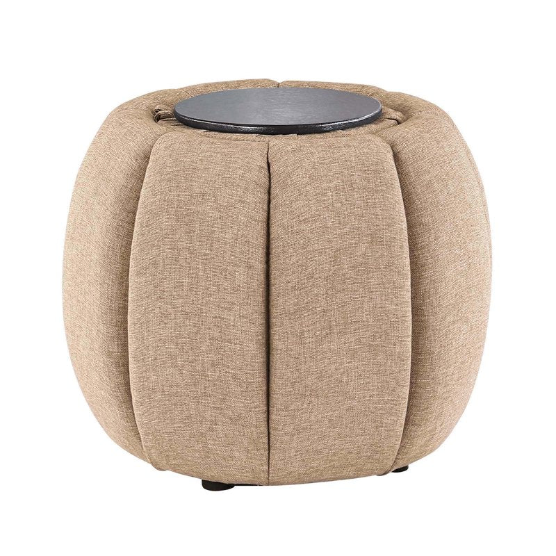 Daisy Storage Ottoman with Reversible Tray Lid - Multiple Colors
