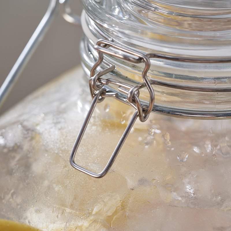 2 Gallon Glass Beverage Dispenser with Clamp Lid