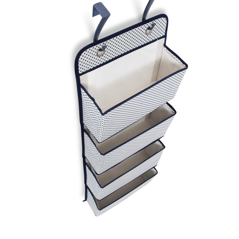 Delta Children 4-Pocket Hanging Wall Organizer Navy Blue - Nursery Storage