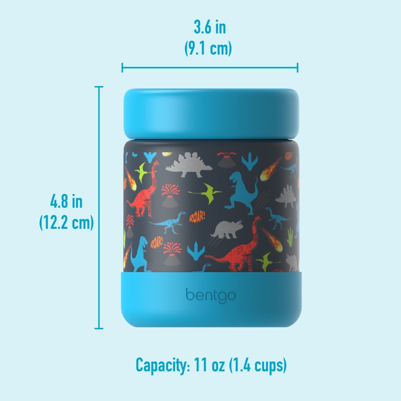 Stainless Steel Food Jar for Kids - 11 fl oz Dinosaur Design