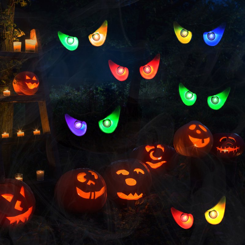 Halloween Ghost Eyes String Lights RGB Flashing Waterproof Indoor Outdoor Decor