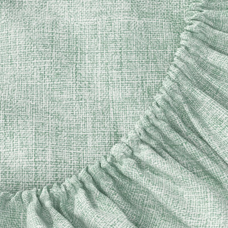 Kids Bed Sheet Set - 100% Cotton Percale Queen Light Green 4 Pieces