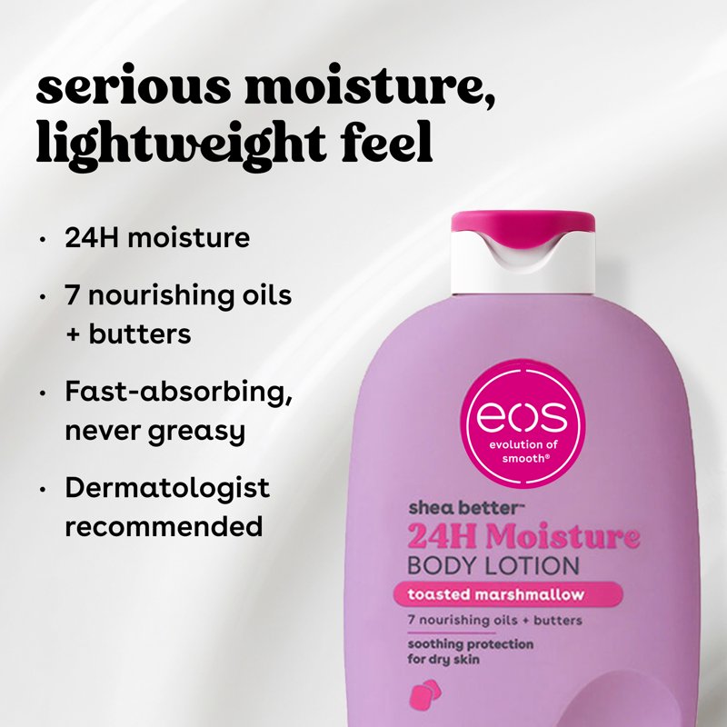 Toasted Marshmallow Shea Butter Body Lotion for Dry Skin, 16 fl oz