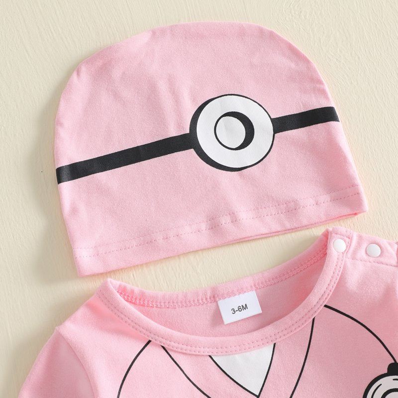 Pink Toddler Doctor Costume Romper & Hat Set 6-12 Months Baby Dress Up