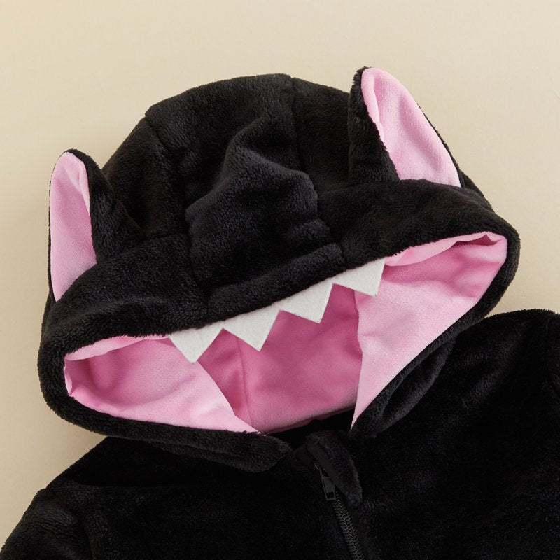 Toddler Bat Costume Kids Infant Baby Girl Boy Fall Winter Romper - Black, 3-4 Years