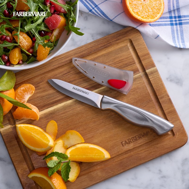 3.5-Inch Stainless Steel Paring Knife with Self-Sharpening Sleeve
