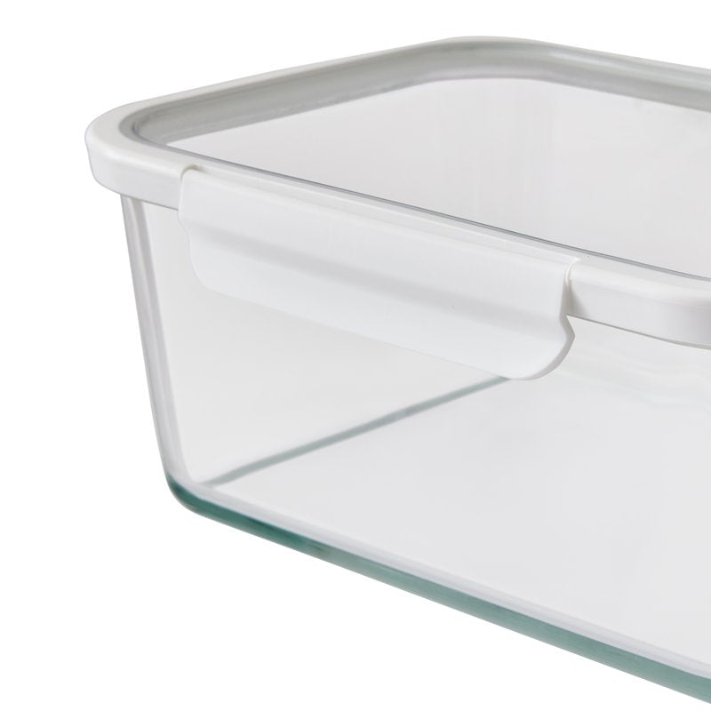 14 Cup Rectangle Glass Food Storage Container with Tritan Lid - 1 pc