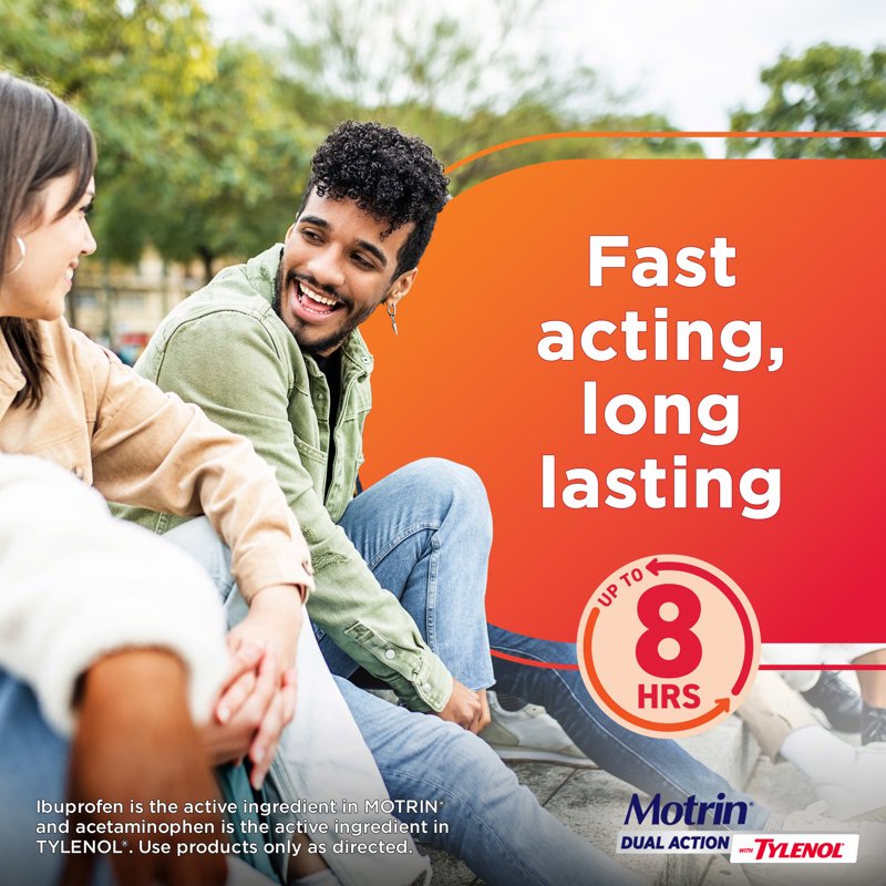Dual Action Pain Relief Tablets with Ibuprofen & Acetaminophen