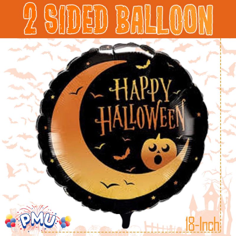 Halloween Mylar Balloon Bouquet Assortment 100 Pieces - 18 Inch Foil Balloons - Seasonal Party Decorations - Variation 1