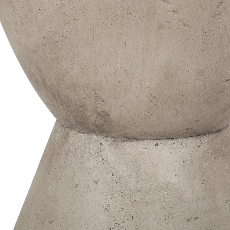 Lightweight Outdoor Concrete Side Table - Hourglass Design