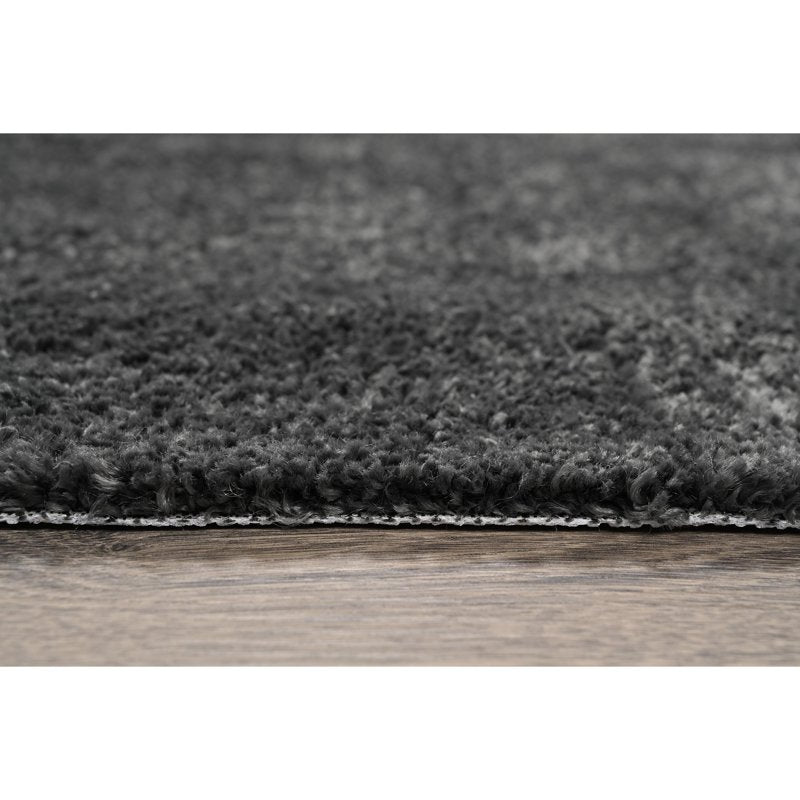 Washable Bathroom Rug 6' x 9' Cinder Gray Polypropylene Carpet - Garland