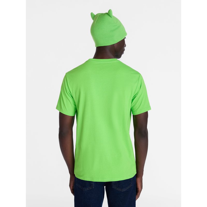 Lime Green Mike Wazowski Cosplay Graphic T-Shirt and Beanie Set - Sizes XS-3XL
