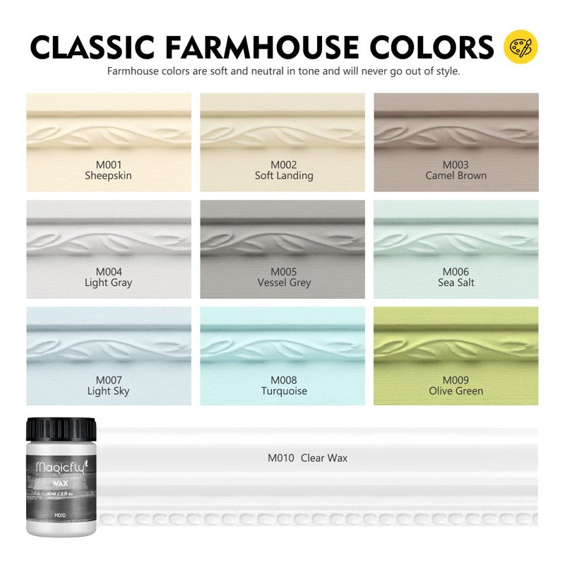 Farm Color Chalk Acrylic Craft Paint Set - 15 Pack, 9 Neutral Shades, 2 oz