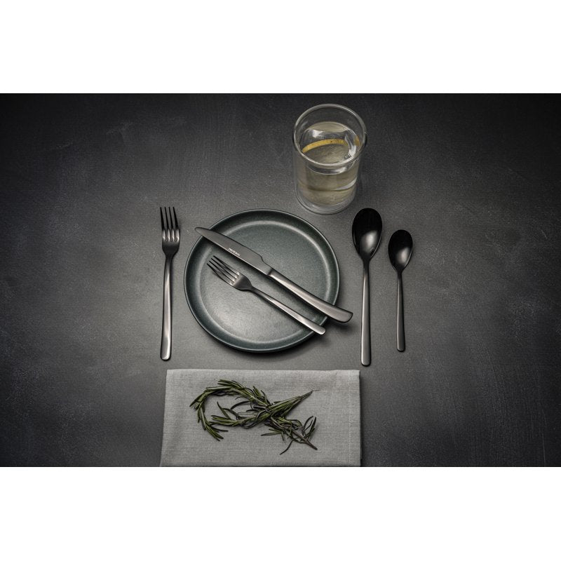 40-Piece Black Stainless Steel Flatware Set - Service for 8