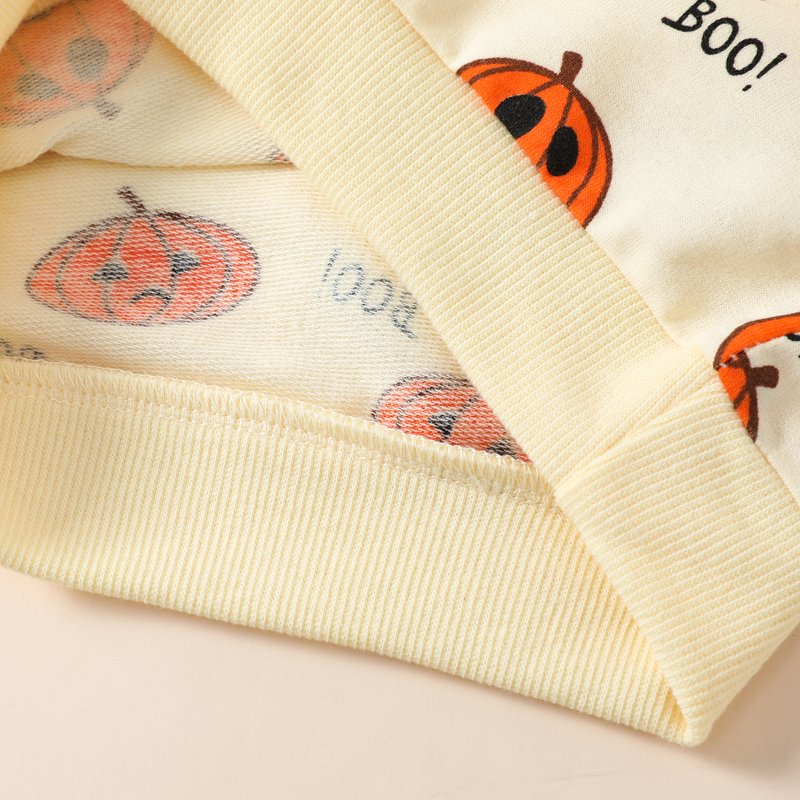 Baby Halloween Pumpkin Sweatshirt & Pants Set - Orange 4-5T