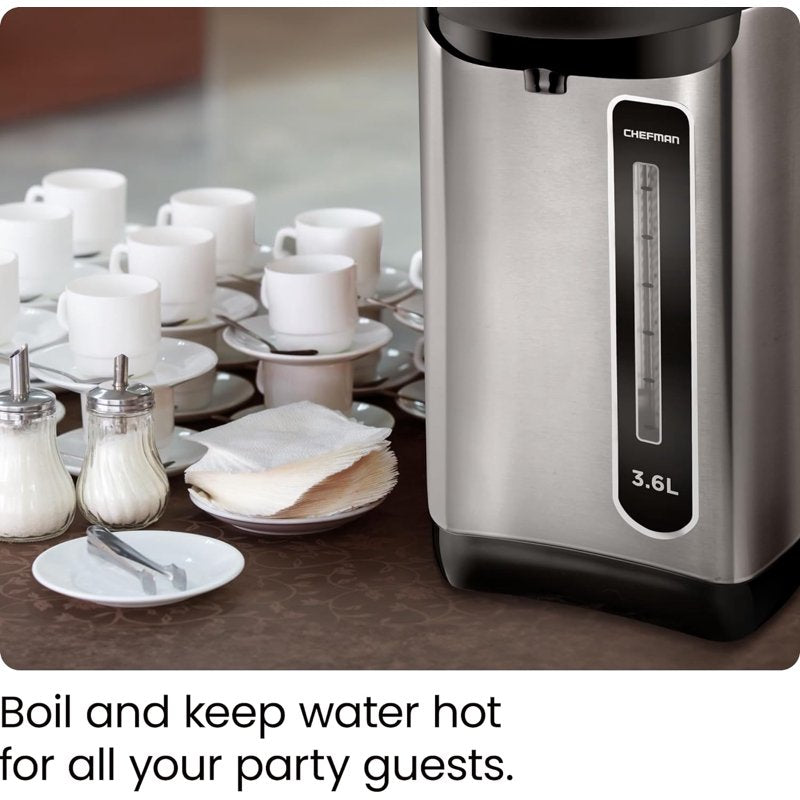 3.6 Liter Electric Hot Water Pot - Stainless Steel Instant Dispenser