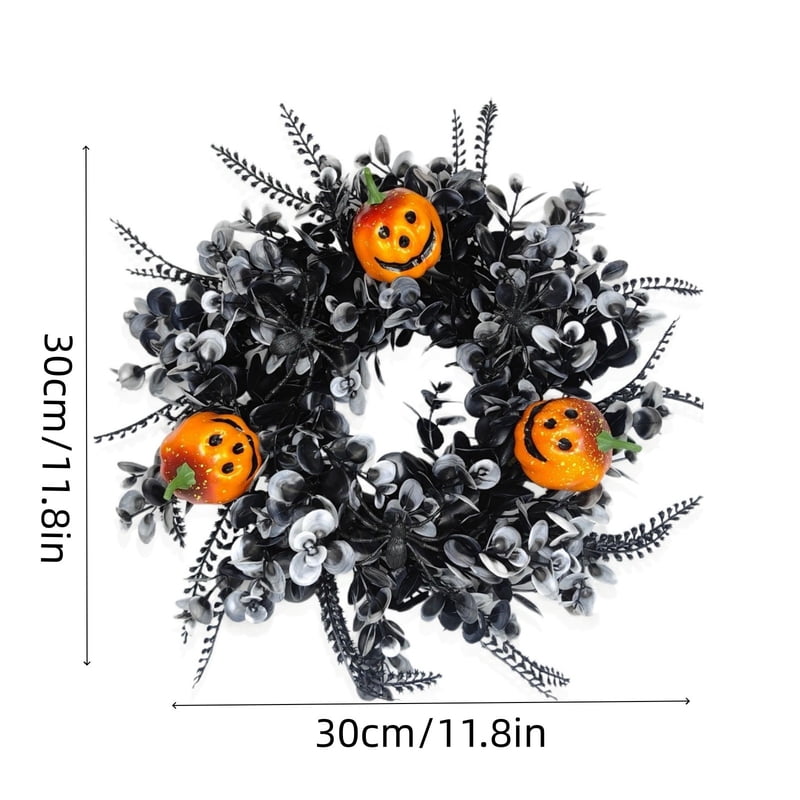 Halloween Door Wreath N-9 - Front Door & Holiday Wall Decor - Fall & Party Season