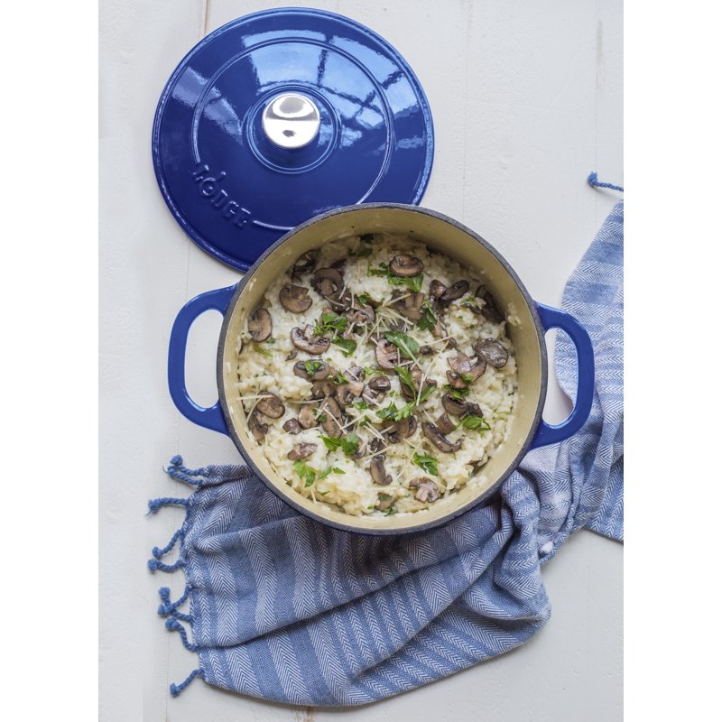 Enameled Cast Iron Dutch Oven 5.5qt - Indigo Blue