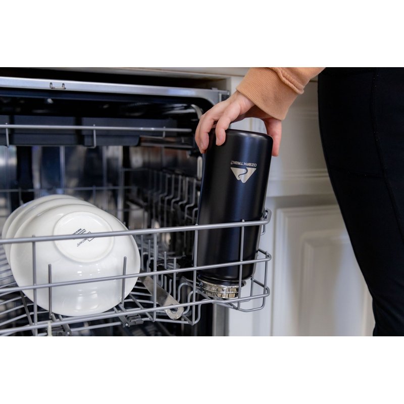 32 oz Stainless Steel Insulated Flip-Straw Water Bottle - Black, 3 Pack
