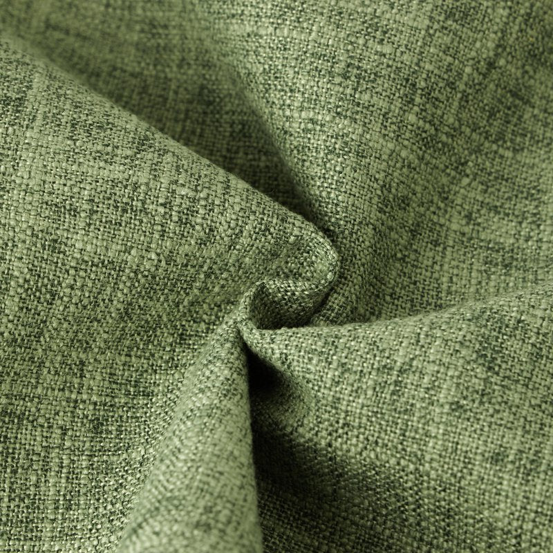 Square Faux Linen Throw Pillow Set - Green, 22x22 Inches, 2 Pack