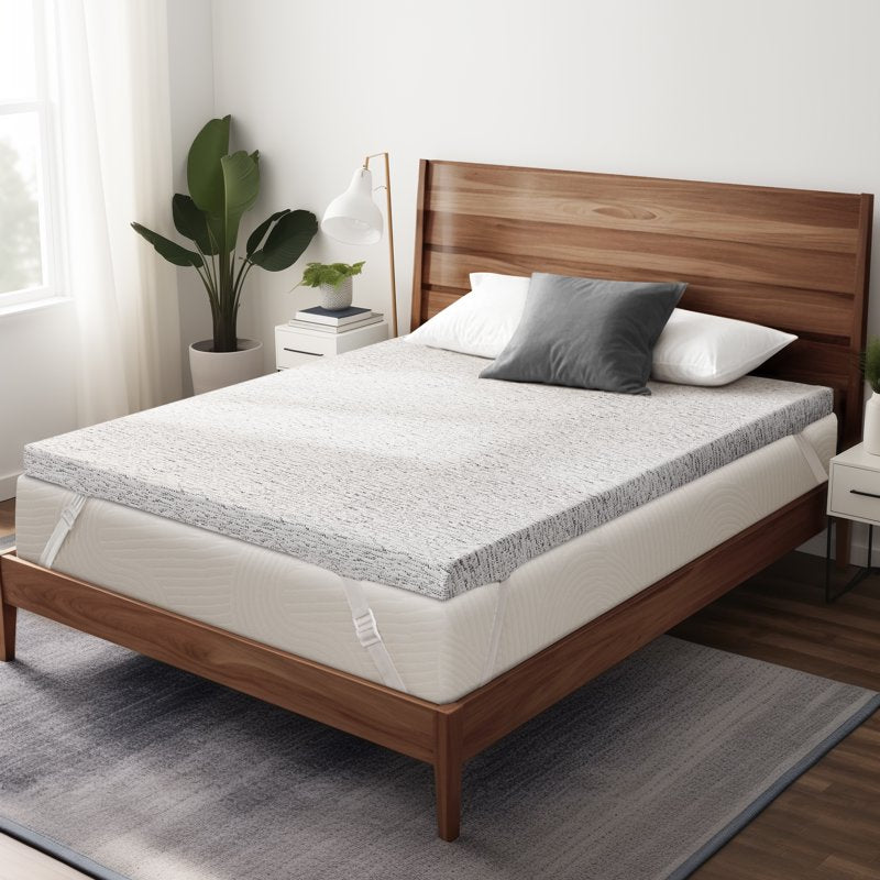 California King Mattress Topper - 3 Inch Gel Infused Cooling Plush Memory Foam with Removable Cover