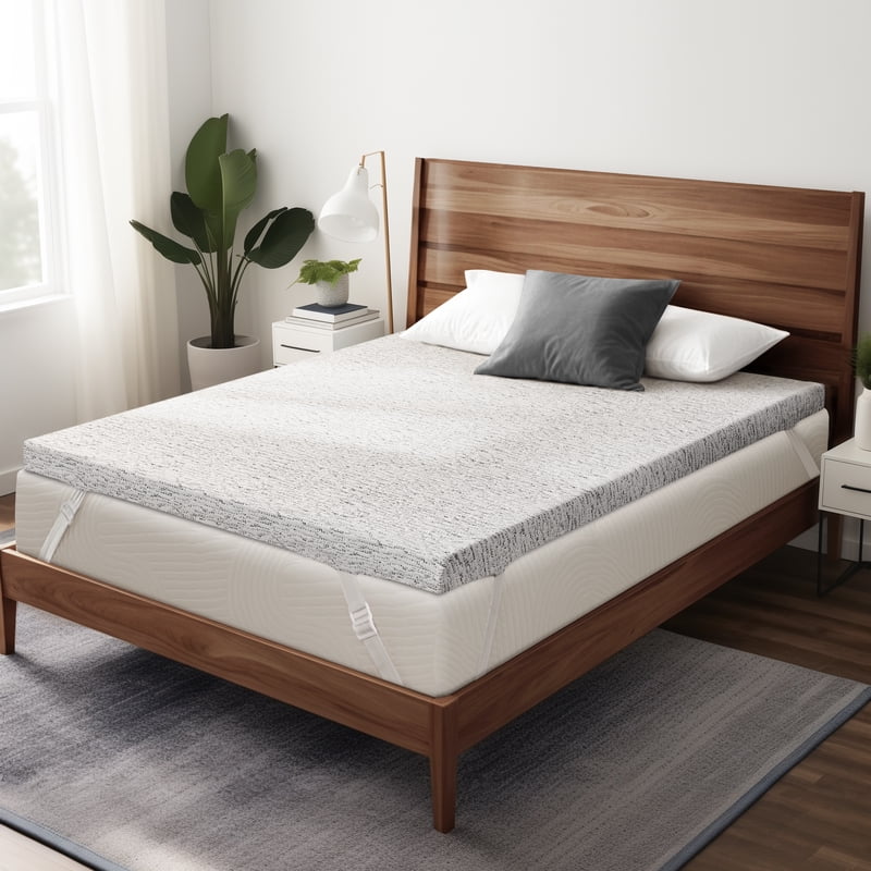 Twin XL Cooling Gel Memory Foam Mattress Topper 3 Inch Plush Support with Removable Cover