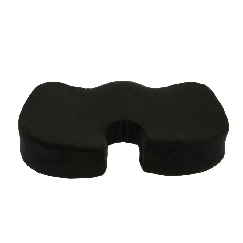 Coccyx Orthopedic Memory Foam Seat Cushion - Tailbone Support - Black