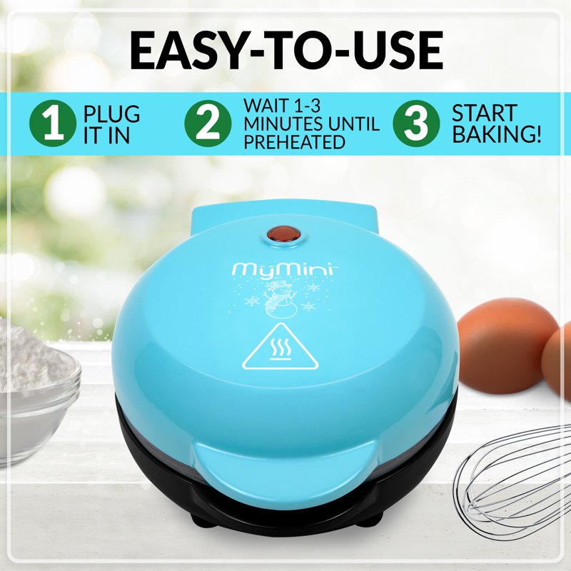 Snowman Waffle Maker - Compact Holiday Kitchen Appliance
