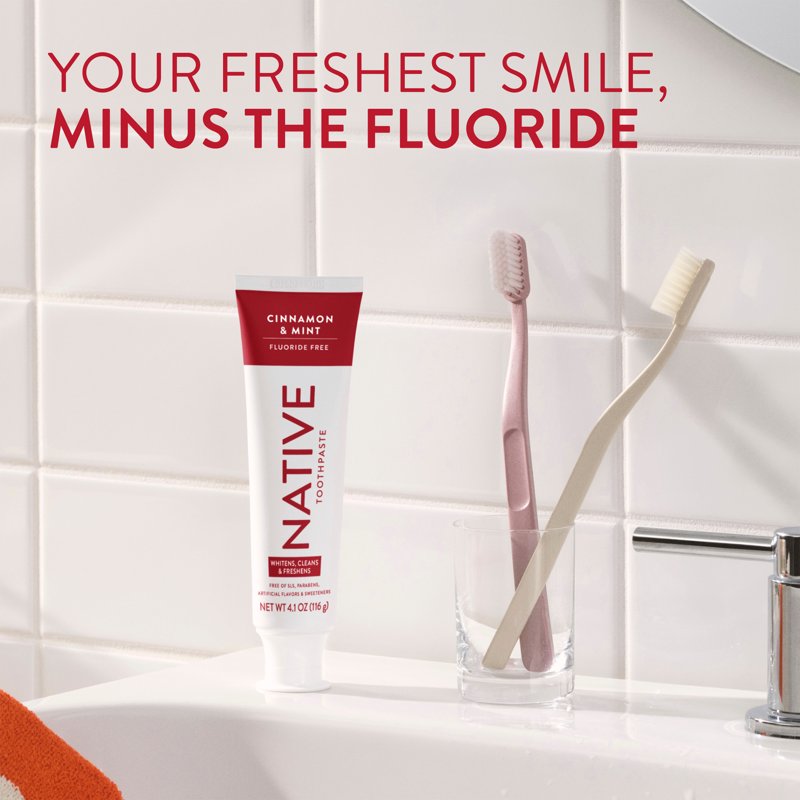 Fluoride-Free Toothpaste - Cinnamon & Mint, 4.1 oz