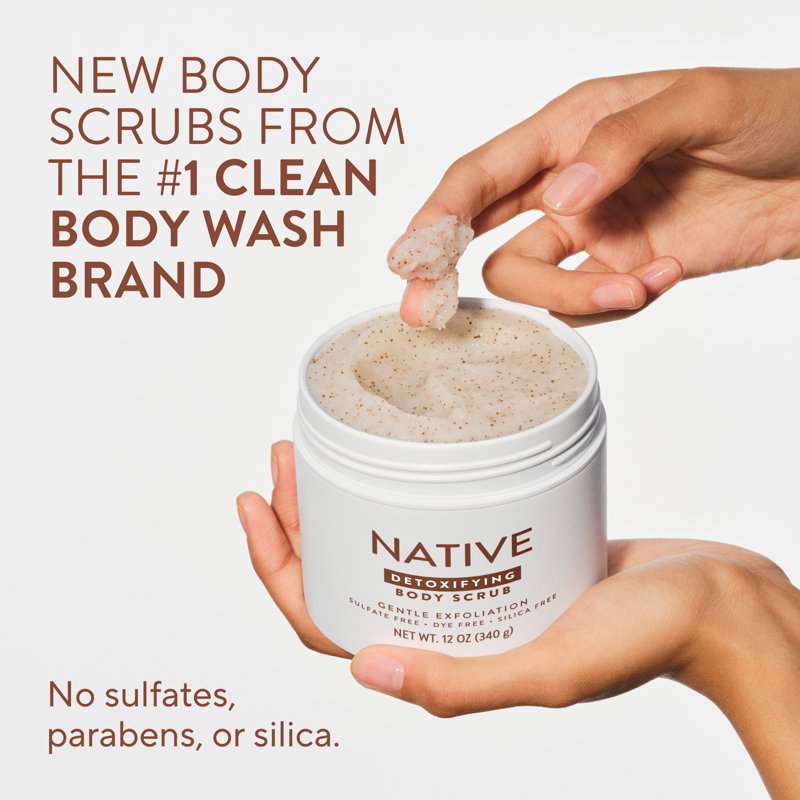 Detoxifying Body Scrub - Coconut & Vanilla Exfoliating Polish, 12 oz