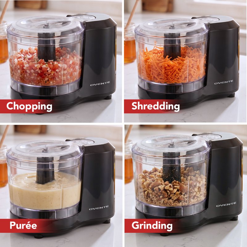 1.5-Cup Electric Food Chopper and Processor - 100W Mini Kitchen Appliance
