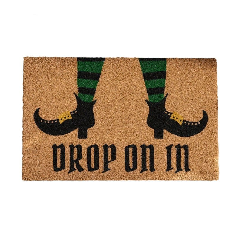 Halloween Witch Feet Doormat - Absorbent Coir Entry Rug with Striped Socks - Variation of THIS listing 11_Halloween Doormat_Prod58