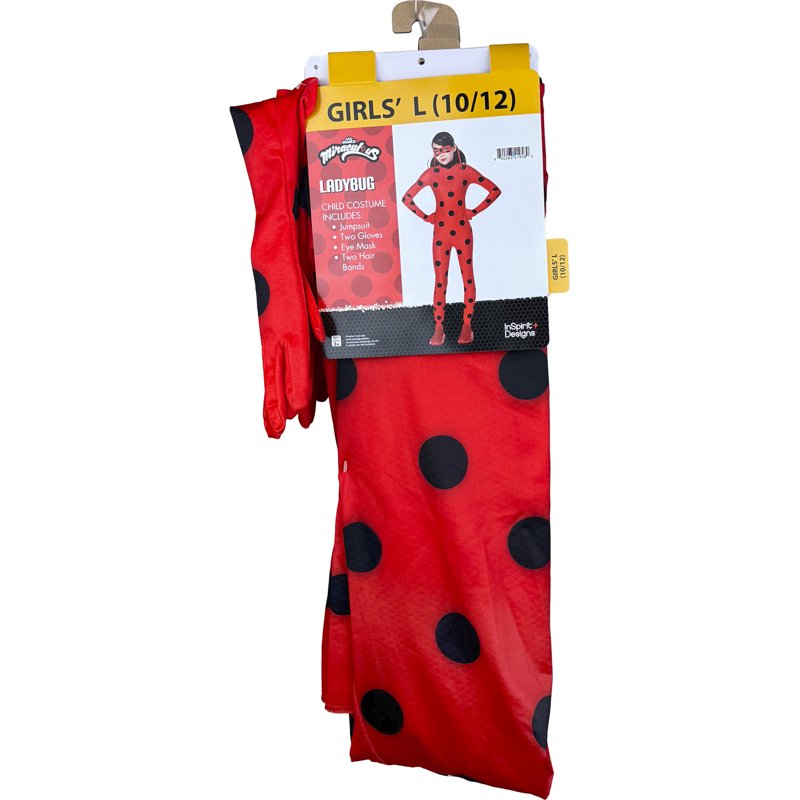Children's Miraculous Ladybug 4-Piece Jumpsuit Halloween Costume - Size L (10/12)