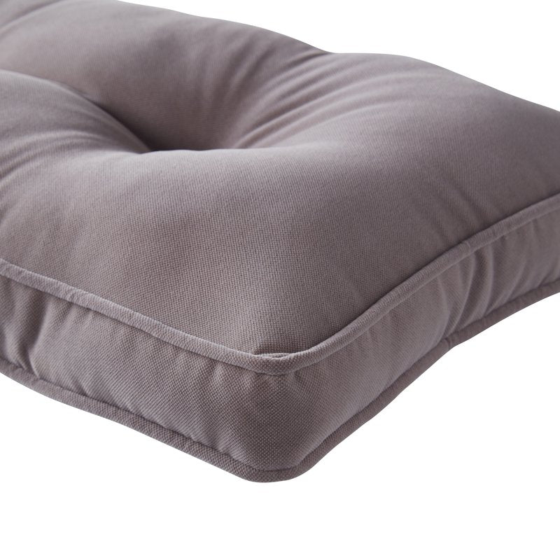 Microfiber Kitchen Nook Cushion Set - Solid Gray, 4 Pieces
