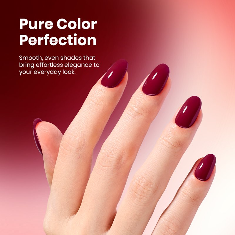 Burgundy Bliss Gel Nail Polish - Long-Lasting Deep Red Salon-Quality Finish