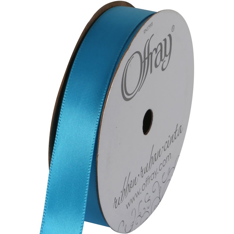 Blue Satin Ribbon 5/8" x 18' Single Face Craft Ribbon - 2 Pack