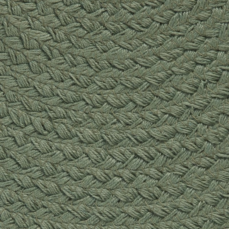 Hedge Green Round Braided Placemat - 14" Diameter