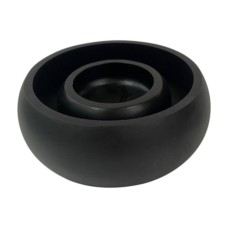Black Wood Serving Bowls - 2-Pack for Elegant Dining