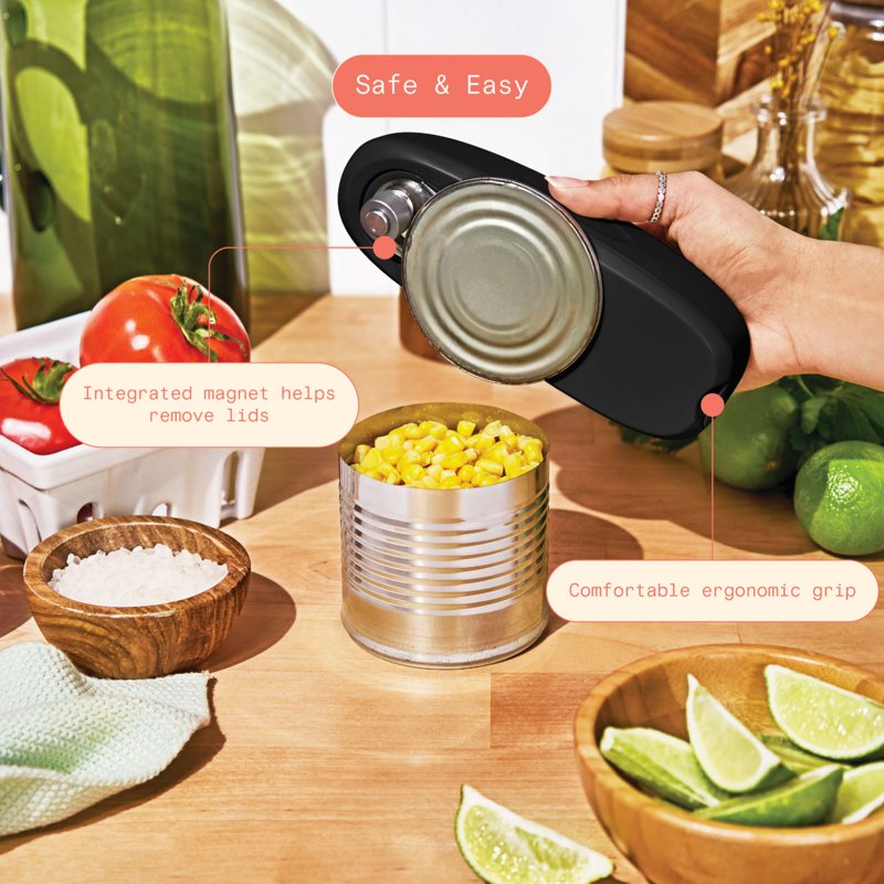 Hands-Free Automatic Electric Can Opener - Black Sesame