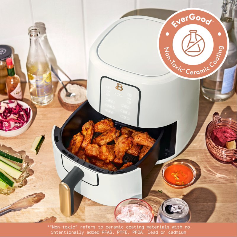 3 Qt Digital Air Fryer with TurboCrisp Technology - White Icing