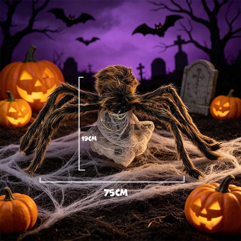 Halloween Jump Scare Prank Prop with Fuzzy Cover, Lights & Sounds Indoor Outdoor