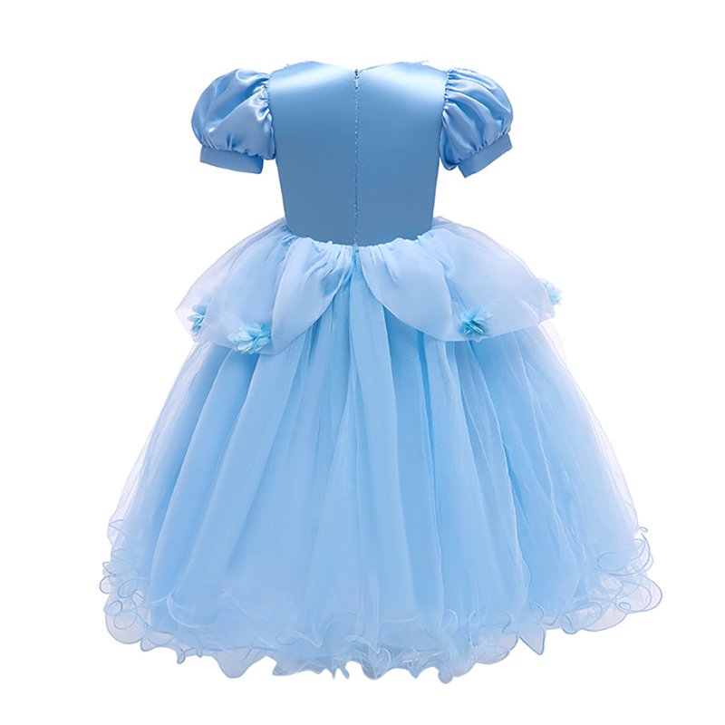 Girls Princess Halloween Costume Dress with Accessories - Blue, 4-5 Years