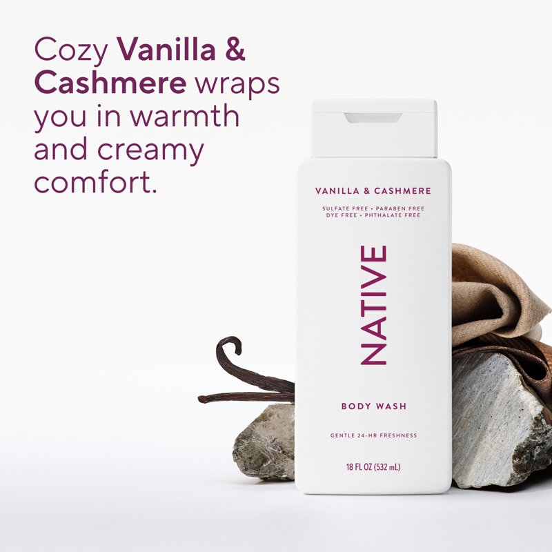Vanilla & Cashmere Body Wash - Sulfate Free, 18 fl oz