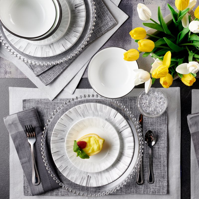 12-Piece Glass Dinnerware Set - Service for 4