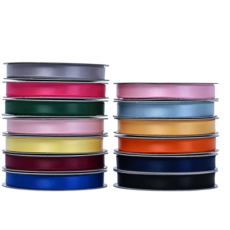 Black Satin Ribbon 3/8 Inch Wide, 7 Yards for Crafts & Gift Wrapping
