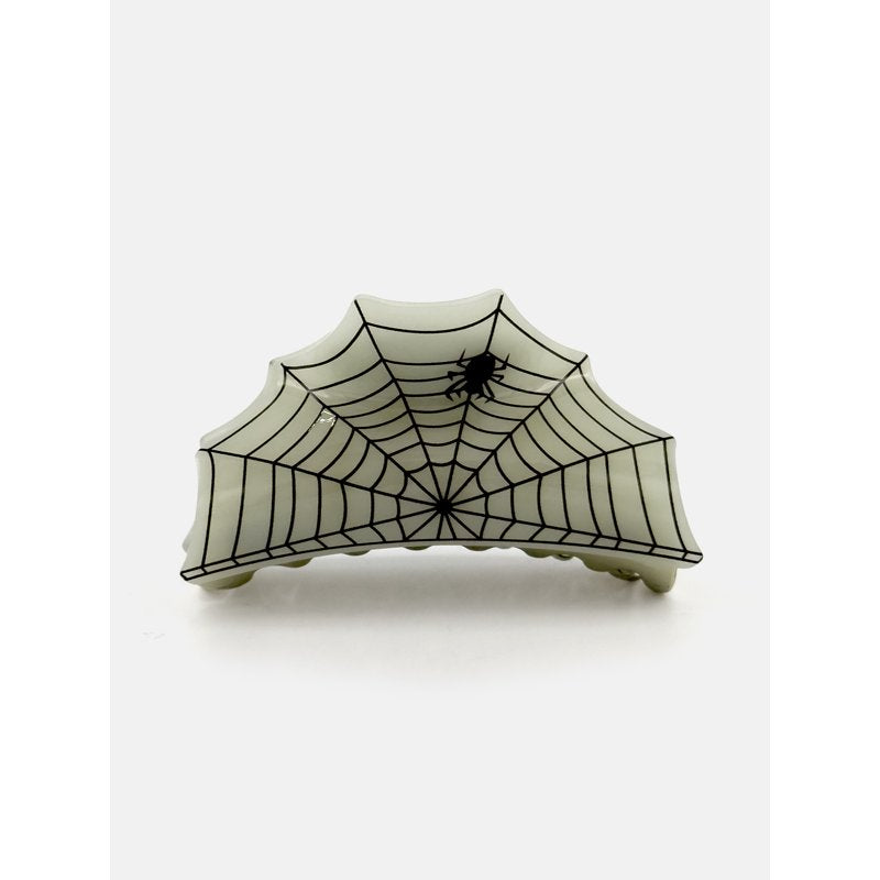 Spider Web Acrylic Hair Claw - Halloween Hair Accessory for Women
