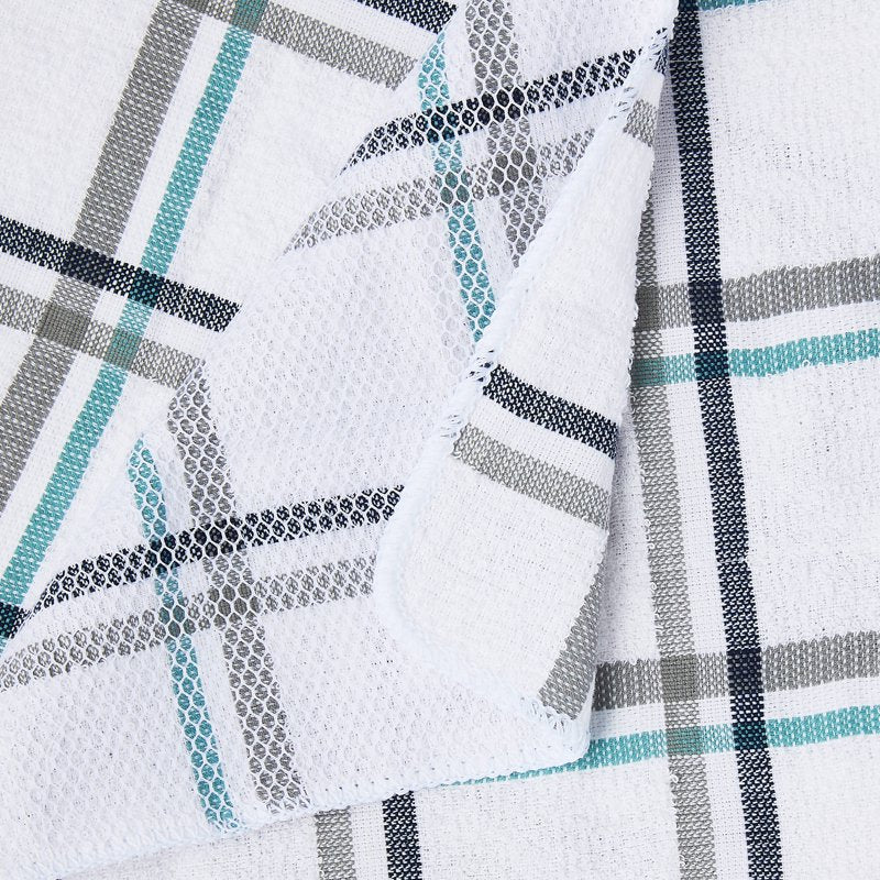 4-Pack Kitchen Scrubber Dishcloth Set - Blue Stripe, 3 Pack