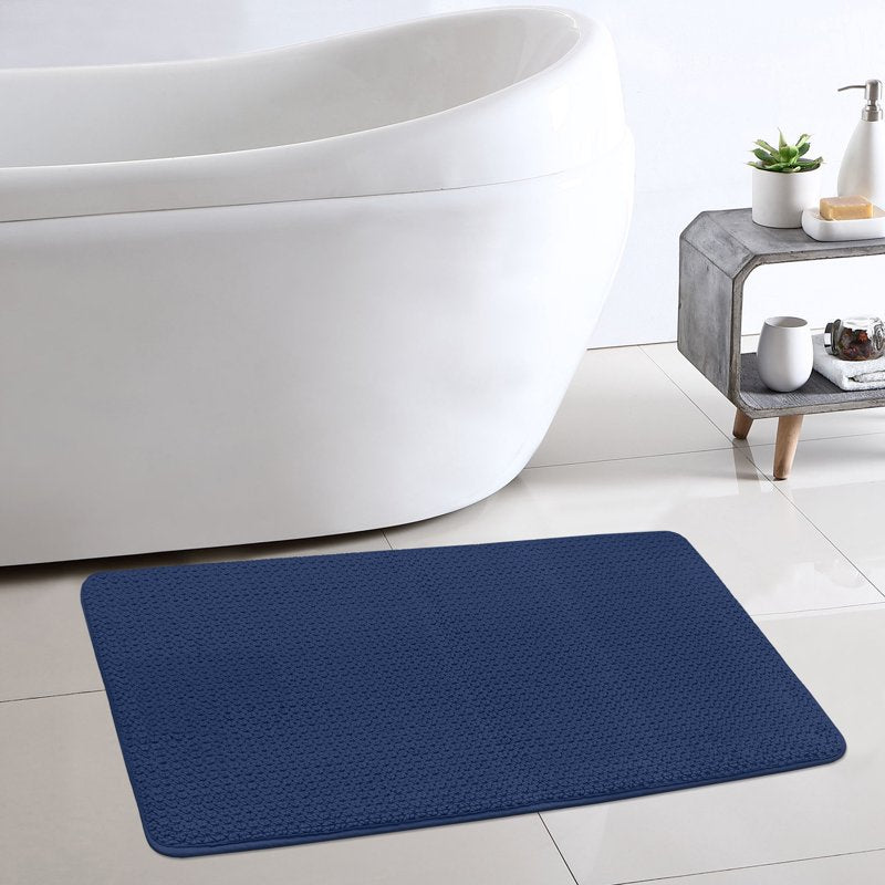 Memory Foam Bath Rug - Blue Admiral 20x34 Inch Soft Cotton Non-Slip Mat - Better Homes & Gardens