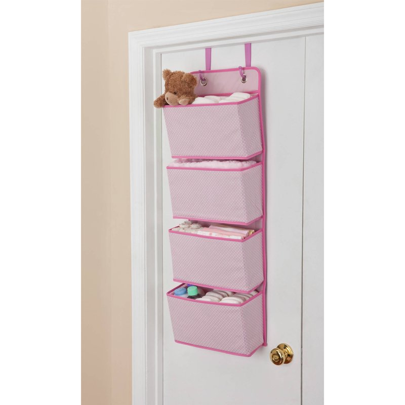 Delta Children 4-Pocket Hanging Wall Organizer - Barely Pink