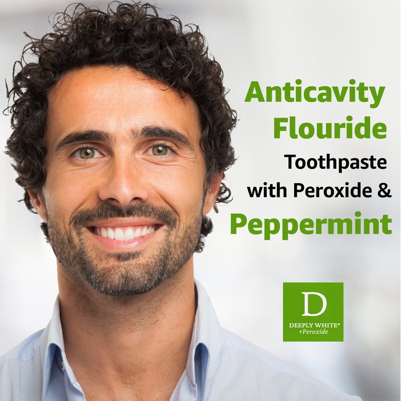 Deep Whitening Toothpaste with Peroxide, Mint Flavor, 3.5 oz - 2 Pack